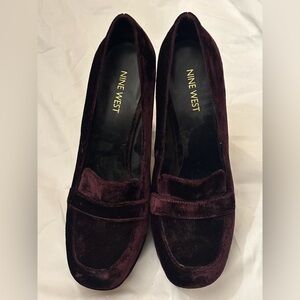 Nine West Women's Velvet Loafers - Deep Purple